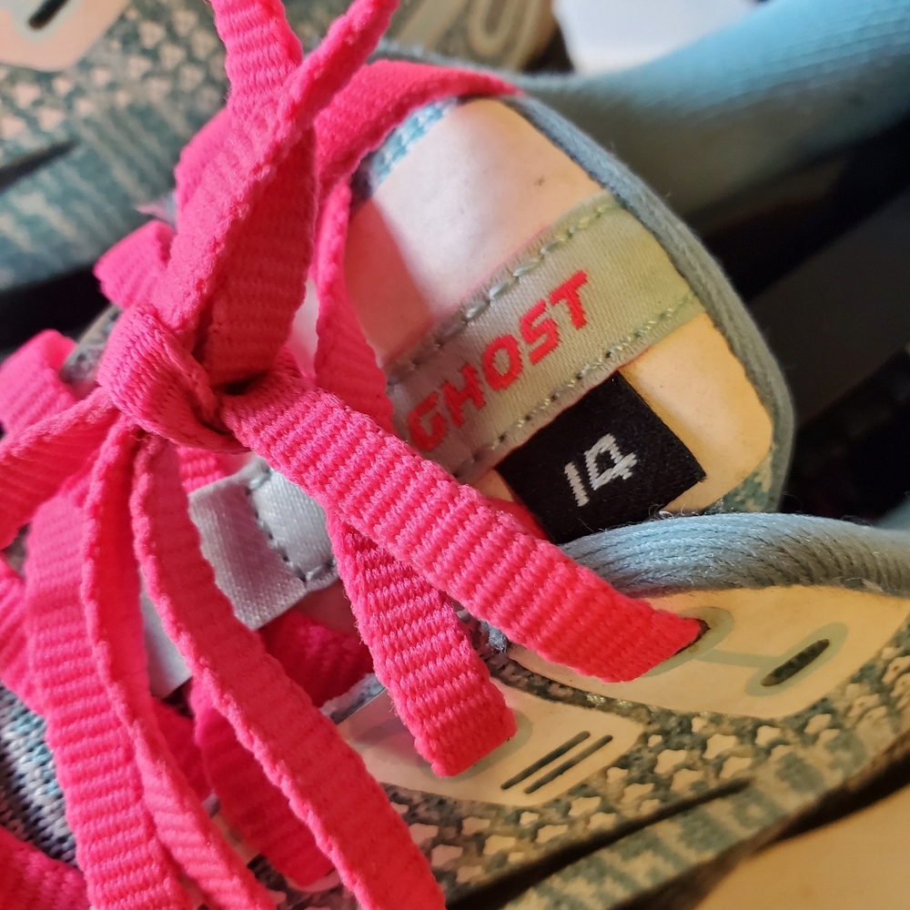 Brooks Ghost 14 Women’s Size 8 Running Shoes Teal Pink Cushioned Athletic Sneake - Picture 3 of 6